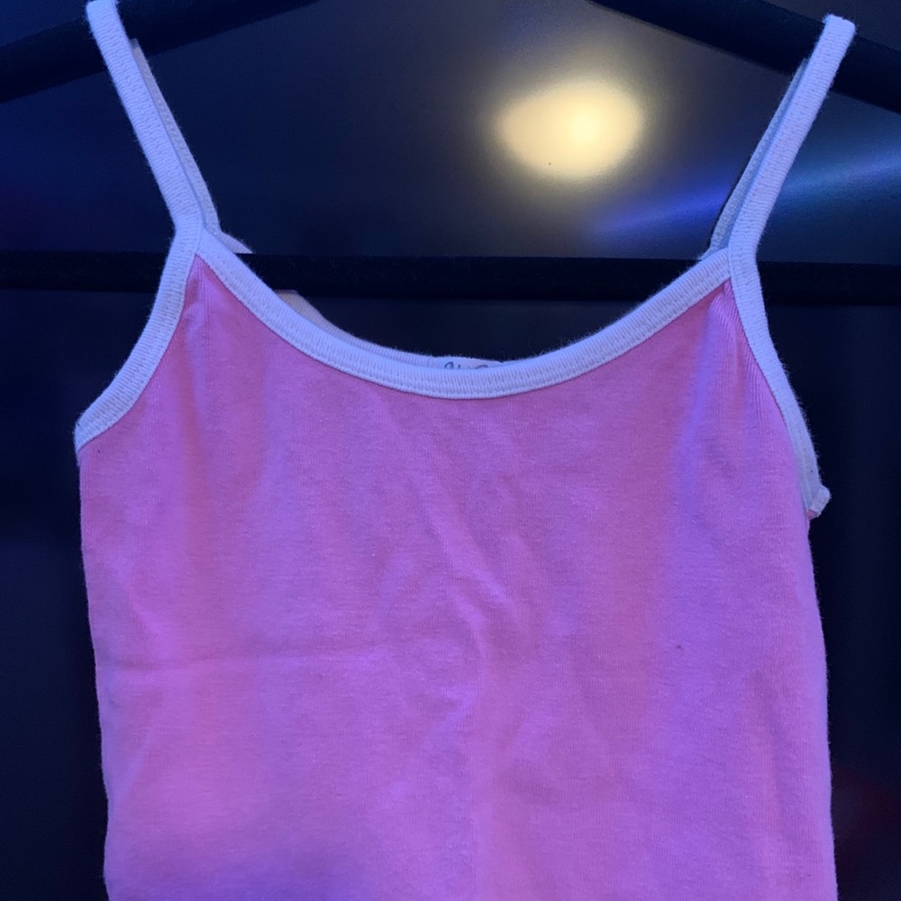 Pink and white Tank top Brandy Melville